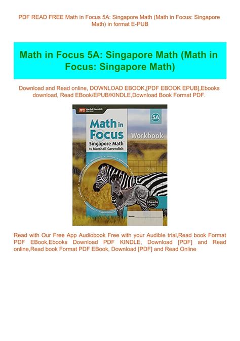 Pdf Read Free Math In Focus 5a Singapore Math Math In Focus Singapore