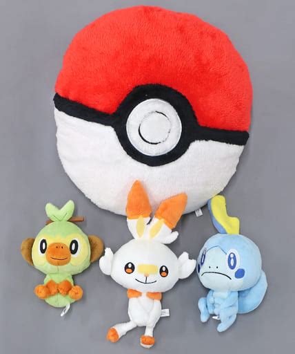 駿河屋 サルノリ・ヒバニー・メッソン付きクッション 「ポケットモンスター ソード・シールド 発売記念くじ」 A賞（クッション・抱き枕・本体）