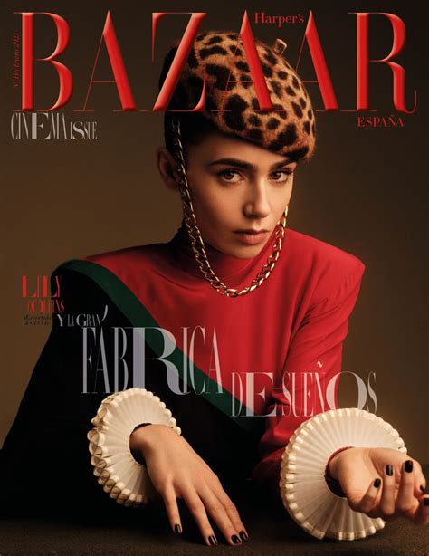 Harper s Bazaar España January 2023 Cover Lily Collins Harper s