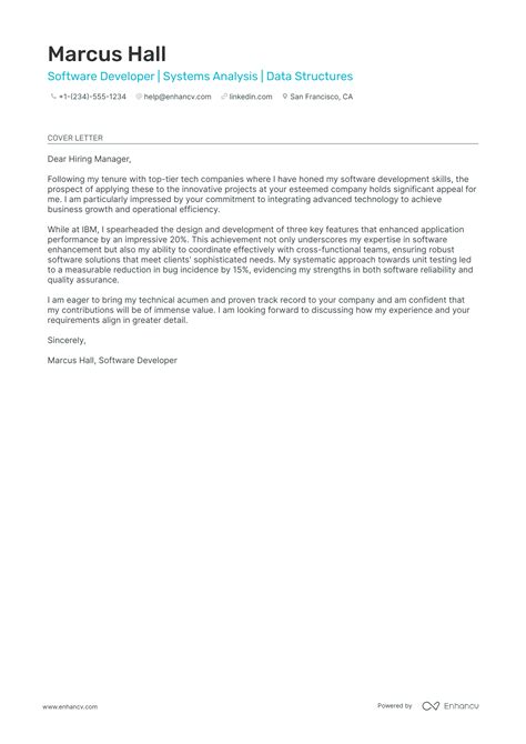 Professional Computer Science Cover Letter Examples And Template For