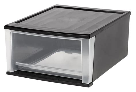 Iris Usa Large 32 Quart Stackable Pull Out Clear Front Plastic Drawer