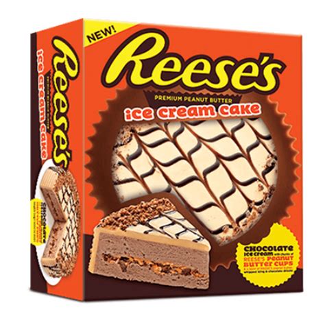 Reese's Premium Peanut Butter Ice Cream Cake, Chocolate, Reese's Peanut Butter, 46 oz - Walmart ...