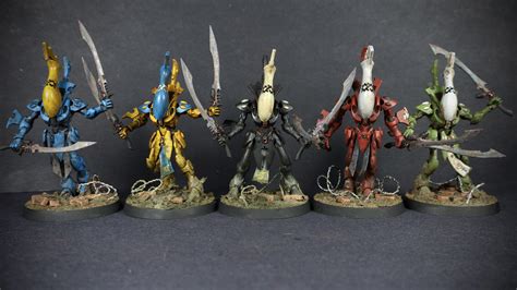 I Painted One Of Each Of The 5 Major Aeldari Craftworlds In A Grimdark