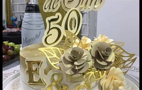 Topo 53 Imagem Topo De Bolo Bodas De Ouro Para Imprimir Br