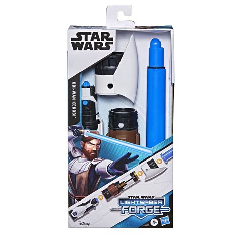 Star Wars Lightsaber Forge Obi Wan Kenobi Extendable Blue Lightsaber