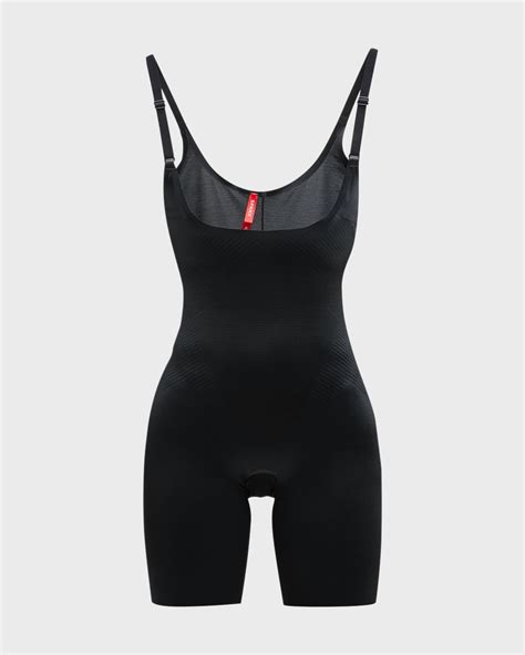 Spanx Thinstincts® 2 0 Open Bust Mid Thigh Bodysuit Neiman Marcus