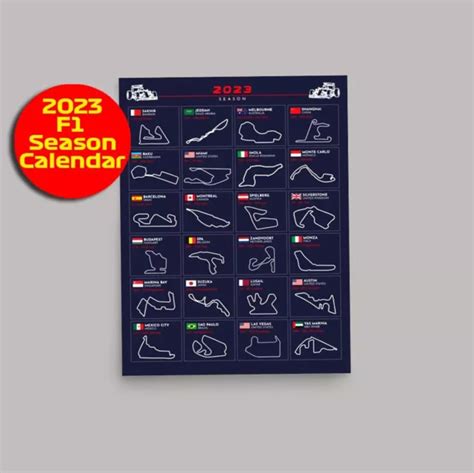 F Poster Formula Season Calendar Formula One Poster