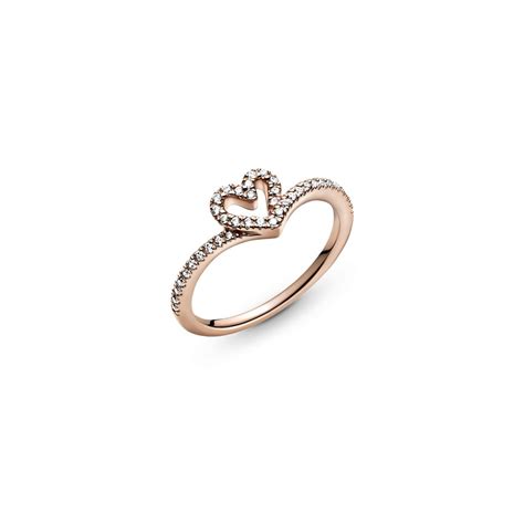 Anillo En Pandora Rose Coraz N Espumoso Brillante C