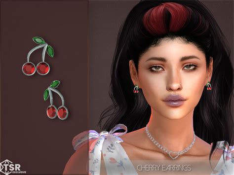 The Sims Resource Cherry Earrings