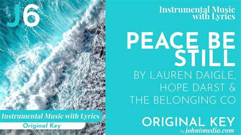 Lauren Daigle Hope Darst Peace Be Still Instrumental Music With Lyrics Original Key Youtube