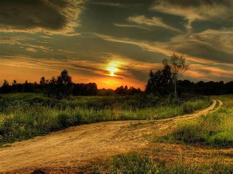 Beautiful Sunset In The Backwoods Wallpaper Country Dirt Roads