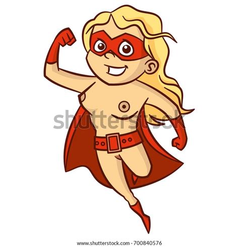Superhero Blonde Nude Woman Cartoon Character Stock Vector Royalty Free 700840576 Shutterstock