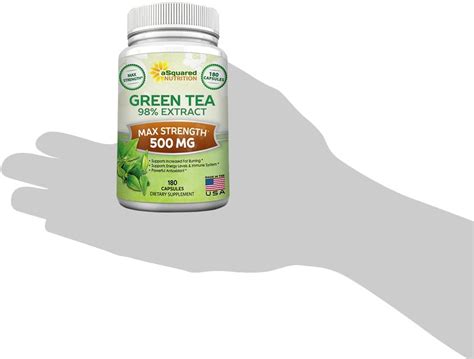 Green Tea Extract Supplement With Egcg 180 Capsules Max Potency