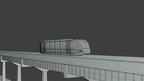 D Monorail Train Concept Iii Turbosquid