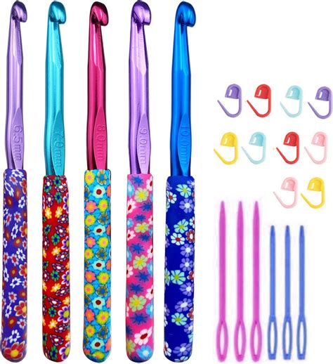 Amazon Large Size Aluminum Crochet Hook Set M K Mm Mm L