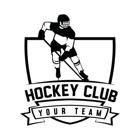 Ice Hockey Logo emblem, Ice hockey player silhouette, vector logo ...