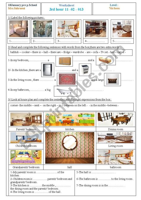 Alys House Describing My House Esl Worksheet By Moemendhia