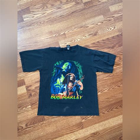 S Bootleg Hot Ice Tag Bob Marley Vintage Tee Gem