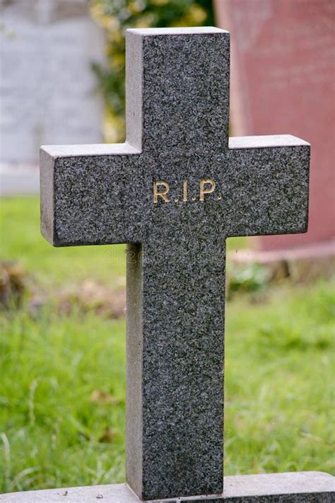 Gravestone Cross Rip Stock Image Image Of Christian 44696879