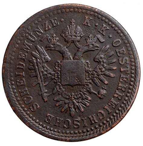 Austria 1 Kreutzer 1851 B Franz Josef Copper Coin 15591 EBay