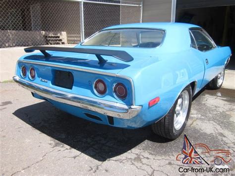 1973 Plymouth Cuda 340 HEMI 4 Speed Petty Blue White Interior Frame Off