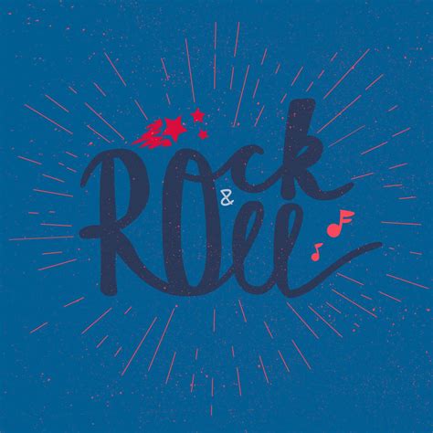 Rock And Roll Lettering 8023993 Vector Art At Vecteezy