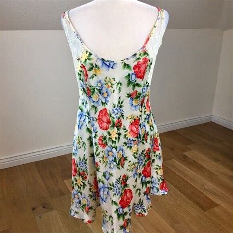 Victorias Secret Vintage Cami Nightgown Floral Chemi Gem