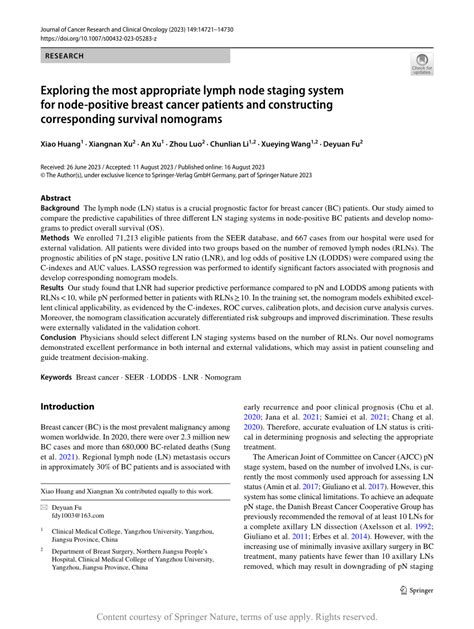 Exploring The Most Appropriate Lymph Node Staging System For Node