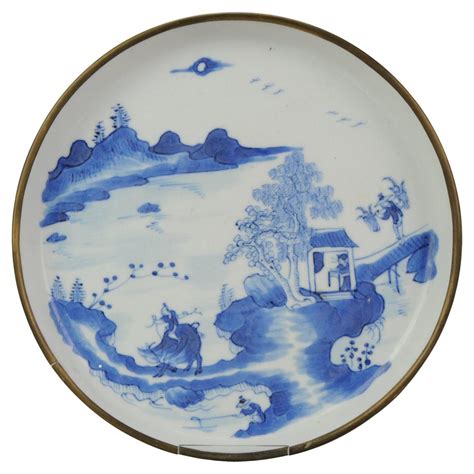 Antique Chinese Porcelain 19th Century Bleu De Hue Plate Vietnamese Market For Sale At 1stdibs