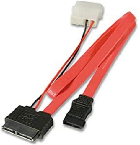 Lindy 03m Slimline Sata Cable With 525 Inch Psu Power Connection