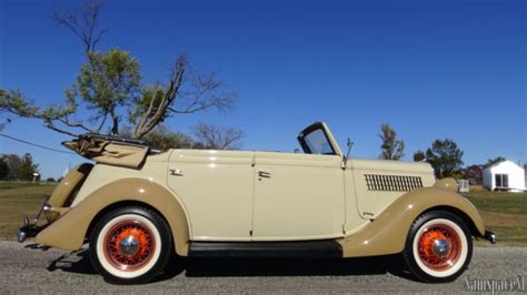 1935 Ford DeLuxe Model 48 Convertible Sedan Texas Antique Older