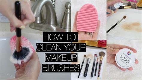 How I Clean My Makeup Brushes Spot Cleaning Youtube