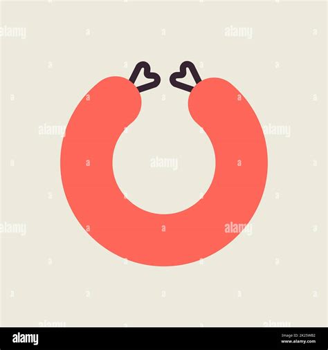 Ring Of Raw Sausage Vector Icon Stock Photo Alamy