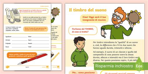 Il Timbro Del Suono Per Scuola Primaria Teacher Made