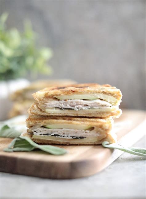 Turkey Panini Sandwich Recipe With Apple Cheese And Sage So Delicious Thrifty Nw Mom