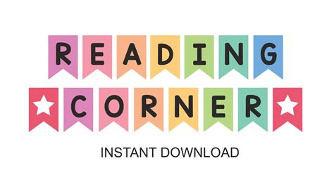 Reading Corner Banner Printable / Reading Corner Bunting / - Etsy