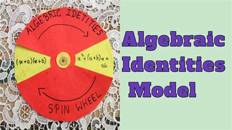 Algebraic Identities Working Model Maths Working Model Math Project Peehuartandfun Youtube