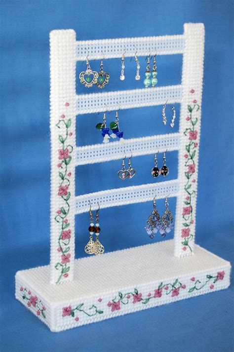 Pattern Posy Earring Holder In Plastic Canvas Etsy