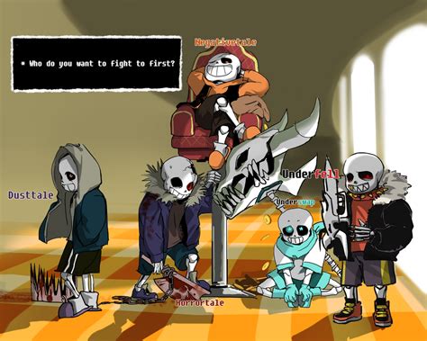 *you faced five sans on judgement hall. by nogoojing on DeviantArt