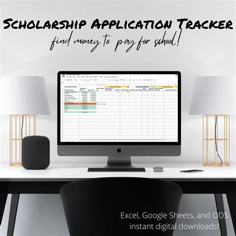 2024 Scholarship Spreadsheet Tracker Track Scholarships Etsy UK