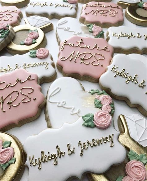 Handpainted Decorated Sugar Cookies By Bakes By Lo Decorated Cookies For Engagement Party