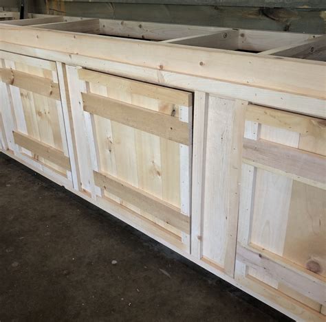 Custom Cabinets Rough Sawn Lumber Raw Wood Rustic Farmhouse Kitchen