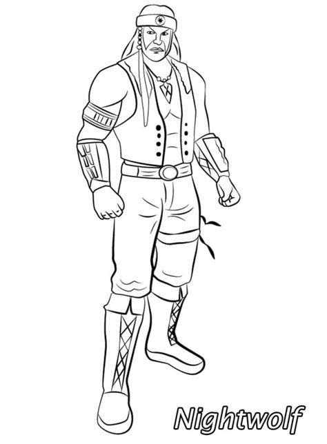 Kung Lao Mortal Kombat Coloring Page Free Printable Coloring Pages