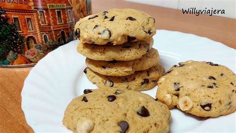 Galletas Cookies Con Avellanas Y Perlitas De Chocolate Receta