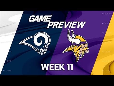 Los Angeles Rams Vs Minnesota Vikings Nfl Week Game Preview