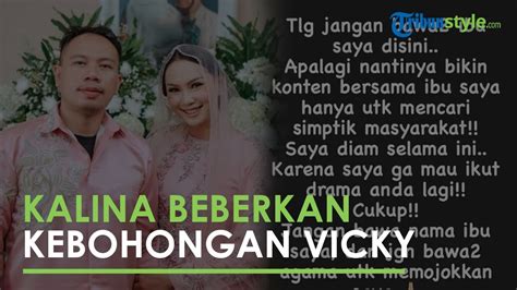 Ungkap Sudah Bercerai Kalina Ocktaranny Beberkan Kebohongan Vicky