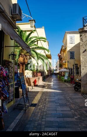 The Beautiful Narrow Streets Of Nafplio City Nafplion Is A Nice