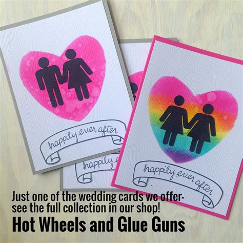 Same Sex Wedding Card Gay Wedding Card By Hotwheelsandglueguns