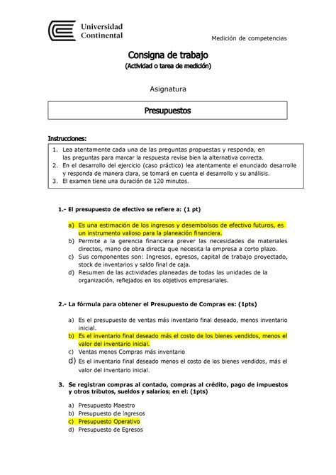 C2 Consigna de trabajo Medición de competencias Consigna de trabajo