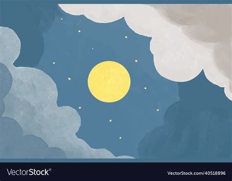 Cloudy Night Sky Background